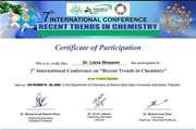 حضور دکتر لیانا قاسمی به‌عنوان سخنران مدعو در هفتمین کنفرانس بین‌المللی «روندهای نوین در شیمی» در پاکستان